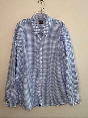 UNTUCKit - Men's XXL UNTUCKit Light Blue & White Gingham Long-Sleeve Shirt